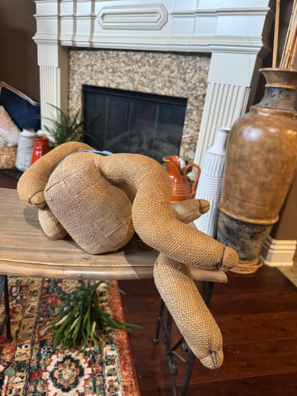 2 feet tall 70’s burlap bunny. - Picture 3 of 13